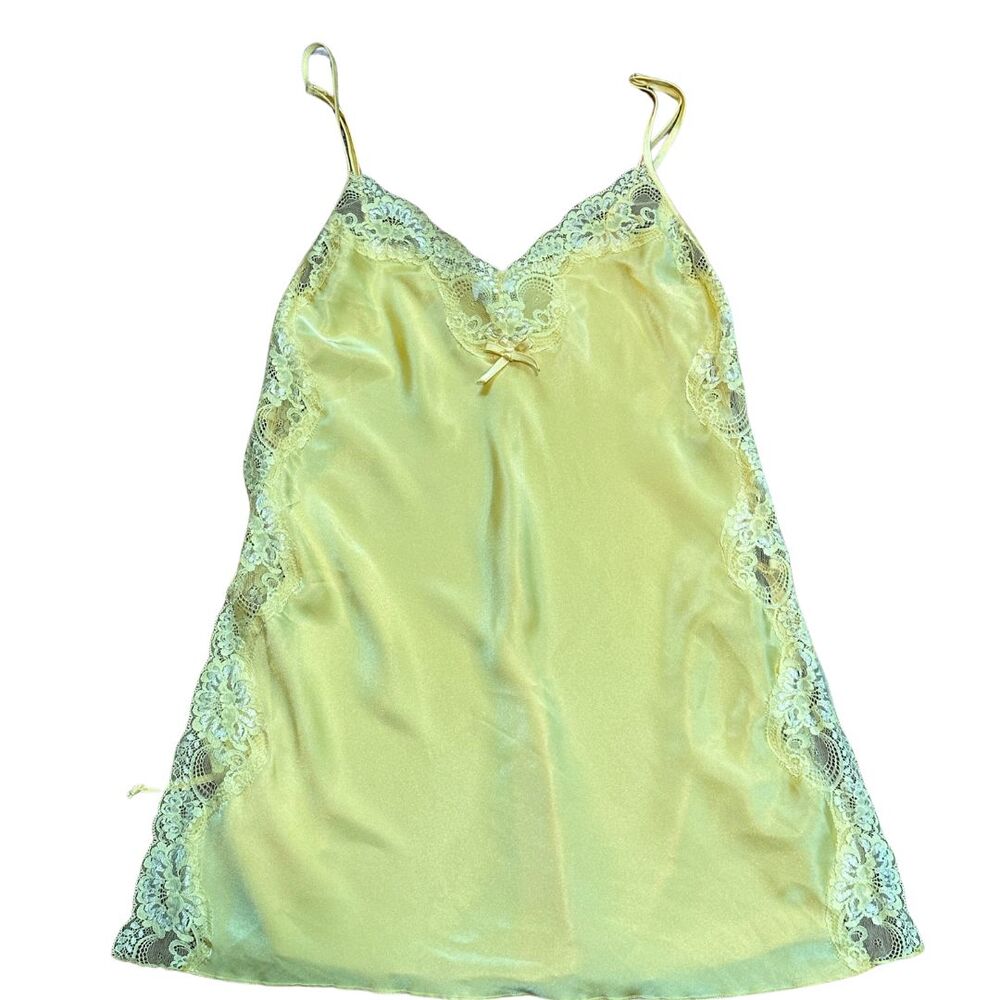 Shirley's of Hollywood Vintage Y2K Yellow Babydoll Slip